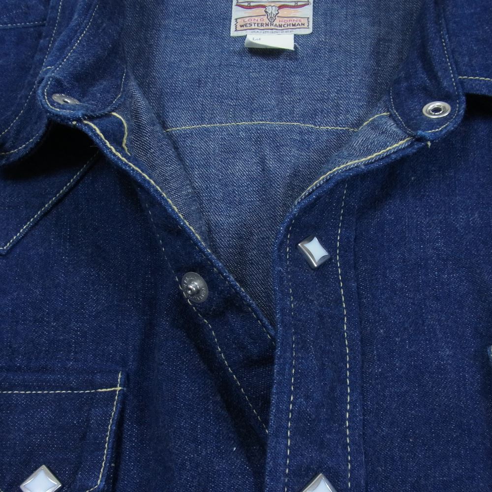 The REAL McCOY'S ザリアルマッコイズ JOE McCOY DENIM WESTERN SHIRT ジョーマッコイ デニム ウエスタン シャツ インディゴブルー系 15【中古】