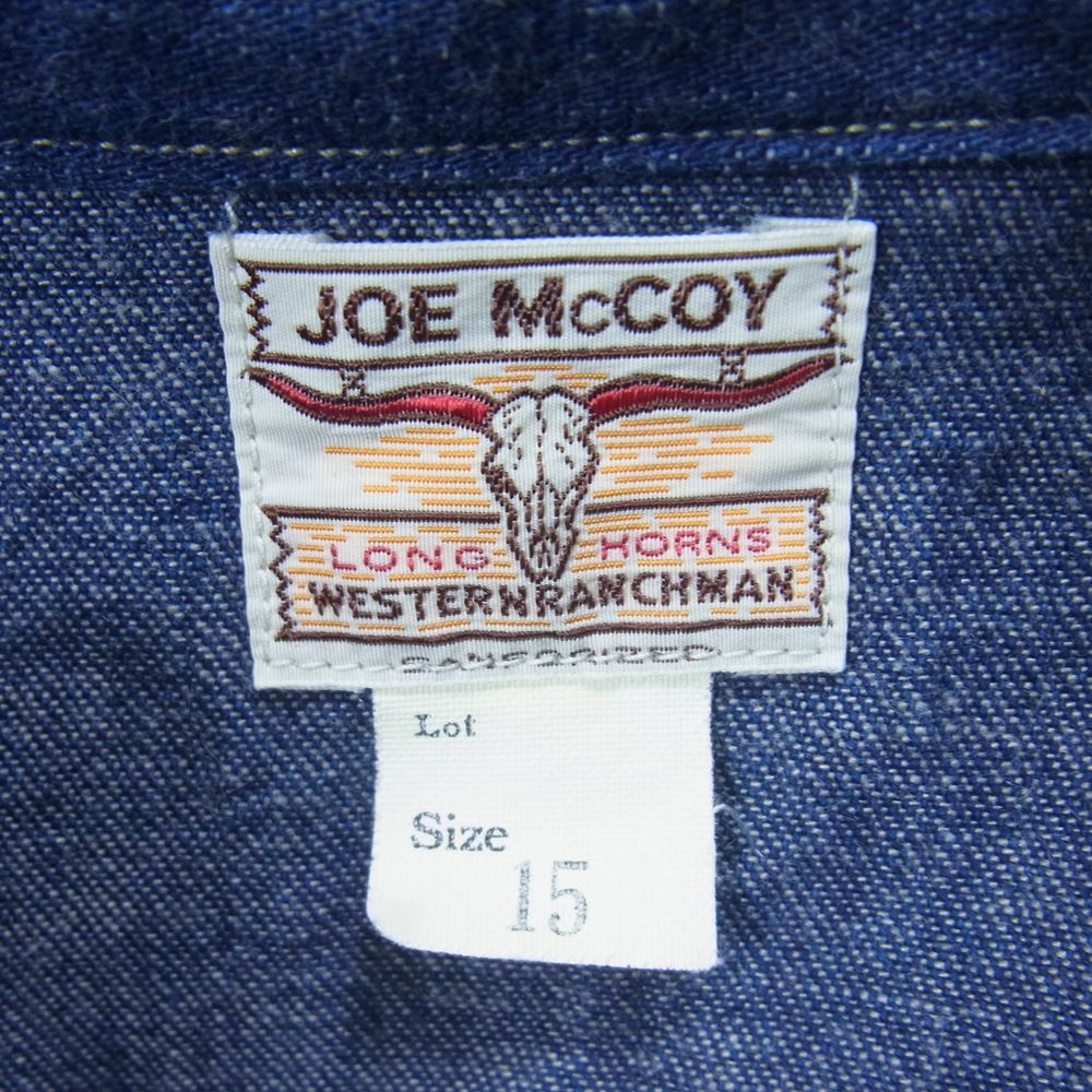 The REAL McCOY'S ザリアルマッコイズ JOE McCOY DENIM WESTERN SHIRT ジョーマッコイ デニム ウエスタン シャツ インディゴブルー系 15【中古】