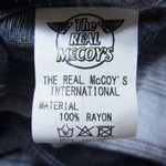 The REAL McCOY'S ザリアルマッコイズ オンブレ チェック レーヨン オープンカラー シャツ ブラック系 S【中古】