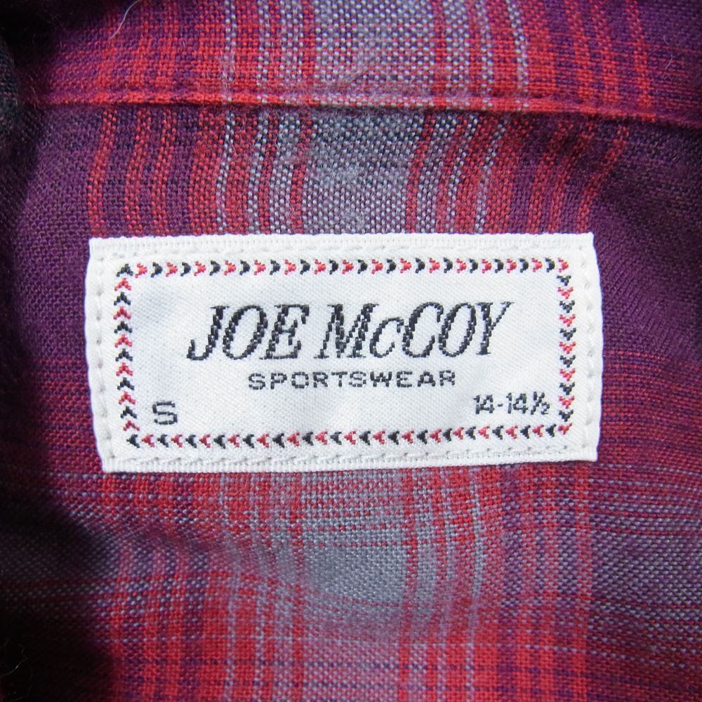 The REAL McCOY'S ザリアルマッコイズ オンブレ チェック レーヨン オープンカラー シャツ レッド系 S【中古】