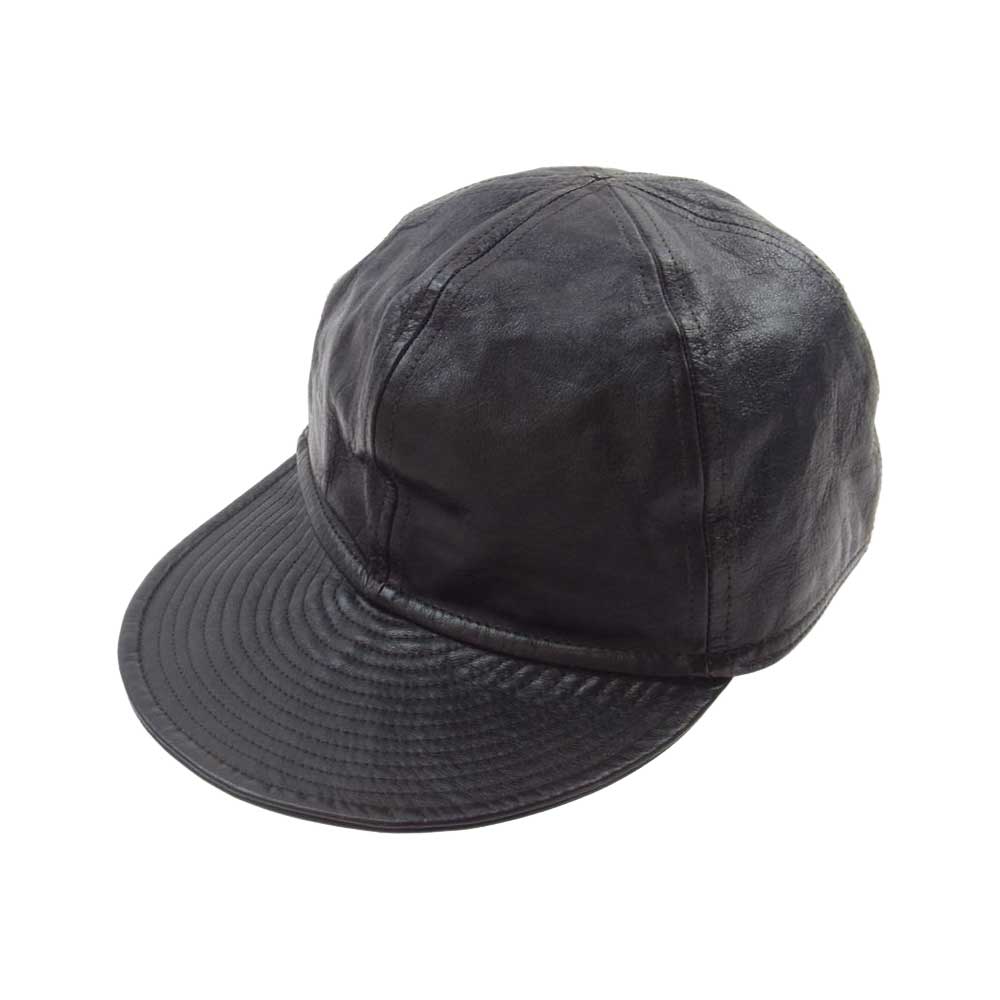 The REAL McCOY'S ザリアルマッコイズ LEATHER MECHANIC CAP レザー メカニック キャップ ブラック系 7 3/4【中古】