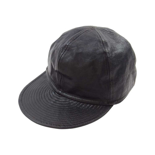 The REAL McCOY'S ザリアルマッコイズ LEATHER MECHANIC CAP レザー メカニック キャップ ブラック系 7 3/4【中古】