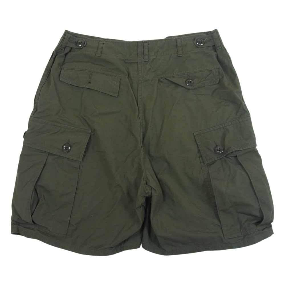 The REAL McCOY'S ザリアルマッコイズ JUNGLE FATIGUE SHORTS MODEL 220 ジャングル ファティーグ カーゴ ショーツ ポプリン カーキ系 M【中古】
