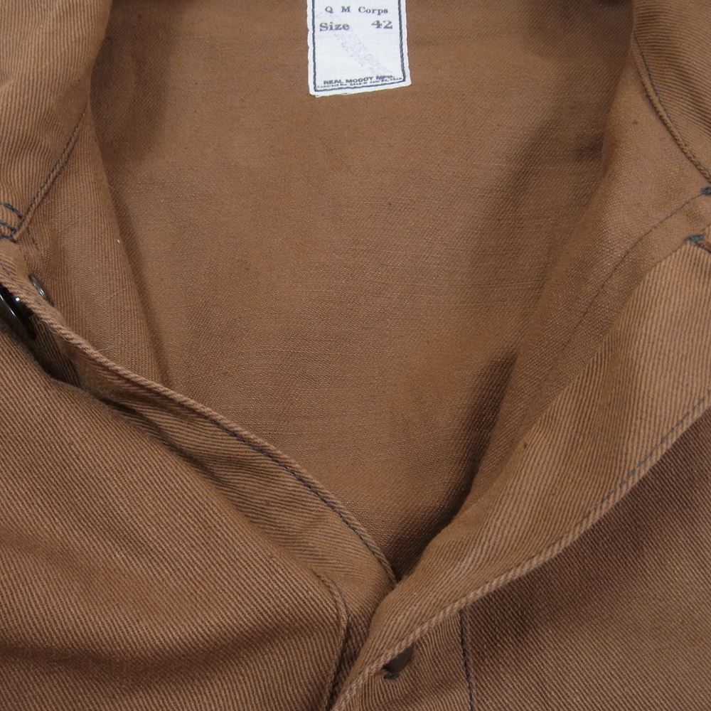 The REAL McCOY'S ザリアルマッコイズ WW1 BROWN FATIGUE COAT ブラウン ファティーグ コート プルオーバー ジャケット ブラウンデニム ブラウン系 42【中古】