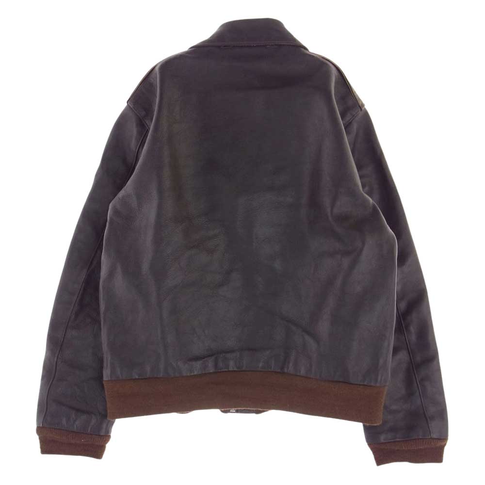 The REAL McCOY'S ザリアルマッコイズ MJ18101 TYPE A-2 ホースハイド タンニン鞣し ピグメント仕上げ REAL McCOY MFG. CO.  フライト ジャケット ブラウン系 44【中古】