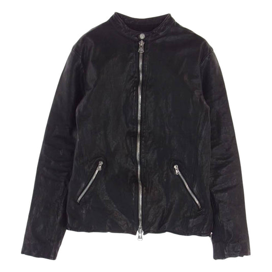 ISAMUKATAYAMA BACKLASH イサムカタヤマバックラッシュ 1842-02  ISAMU KATAYAMA BACKLASH FRENCH SHOULDER フレンチショルダー シングル ライダース ジャケット ブラック系 2【中古】