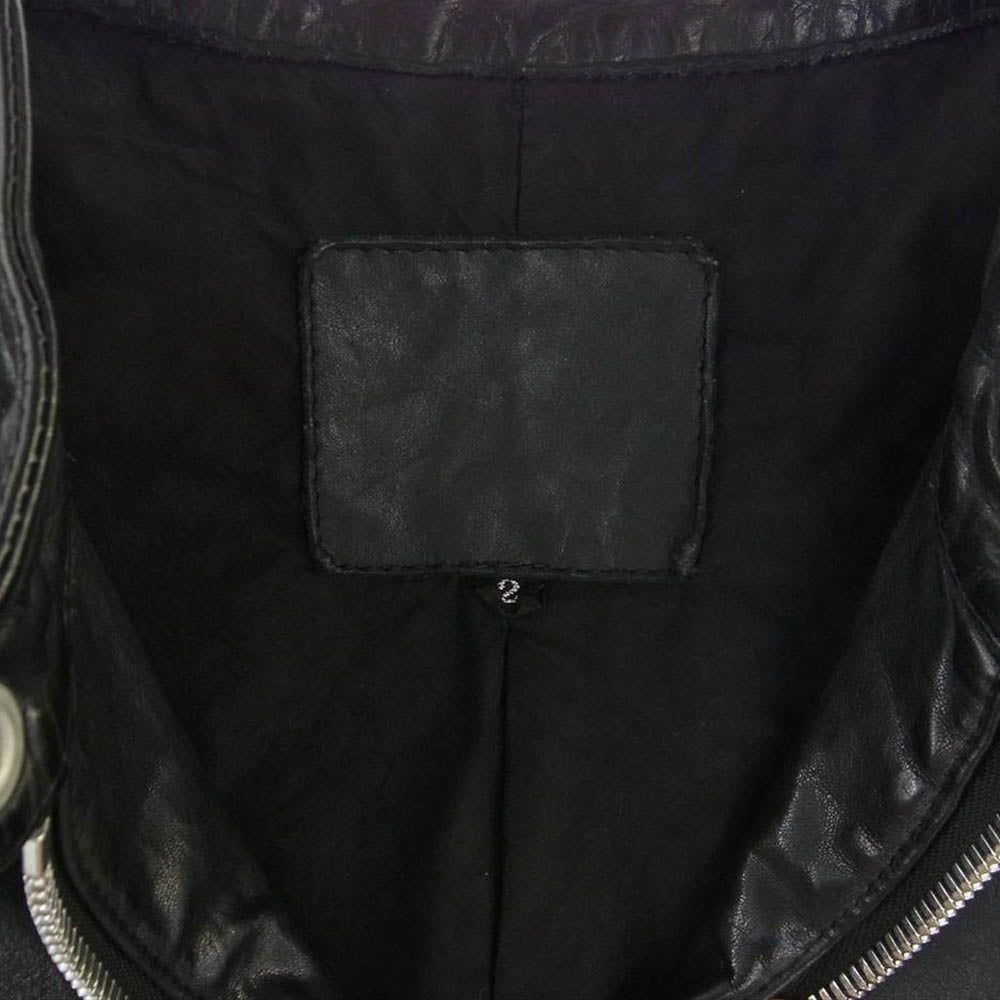 ISAMUKATAYAMA BACKLASH イサムカタヤマバックラッシュ 1842-02  ISAMU KATAYAMA BACKLASH FRENCH SHOULDER フレンチショルダー シングル ライダース ジャケット ブラック系 2【中古】