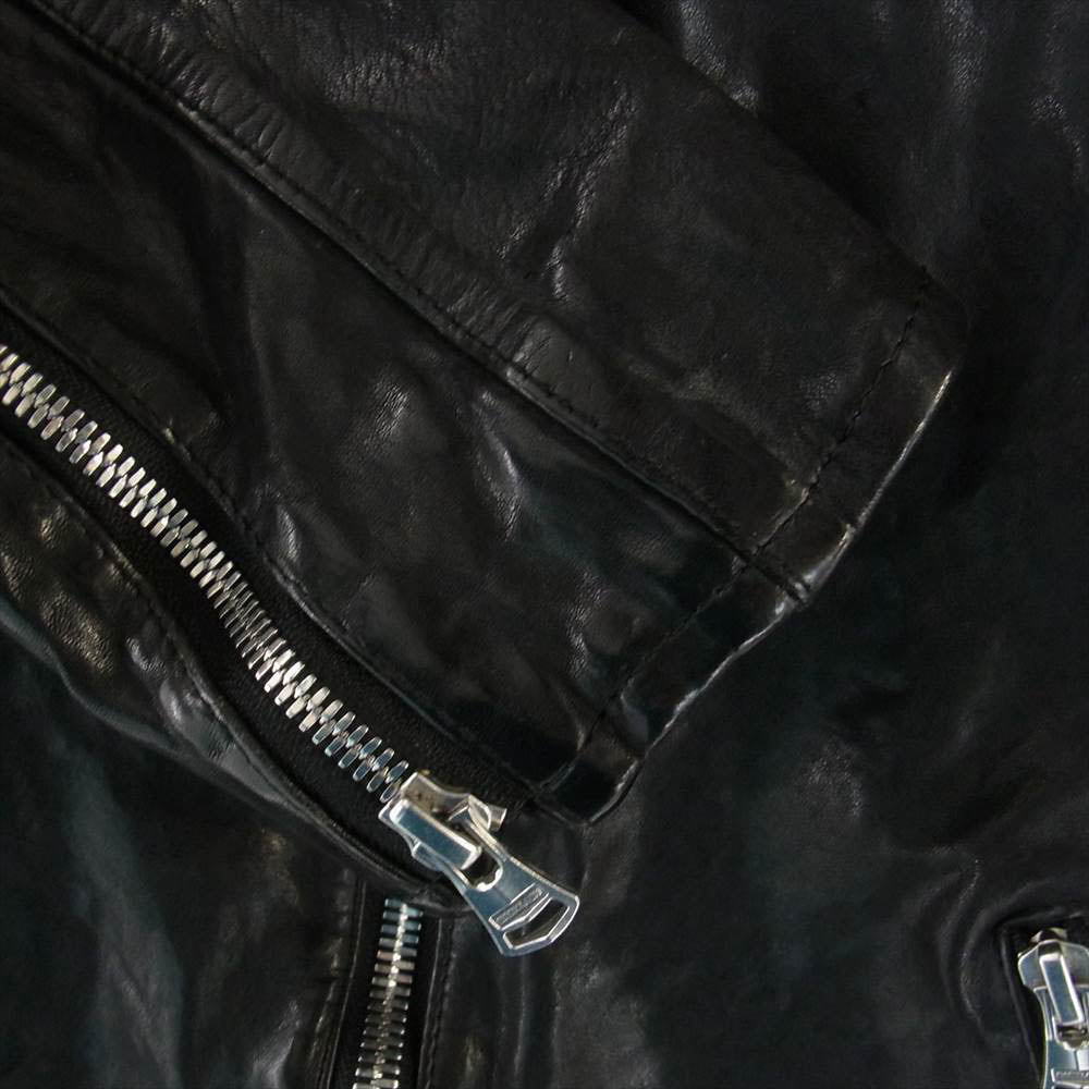 ISAMUKATAYAMA BACKLASH イサムカタヤマバックラッシュ 1842-02  ISAMU KATAYAMA BACKLASH FRENCH SHOULDER フレンチショルダー シングル ライダース ジャケット ブラック系 2【中古】