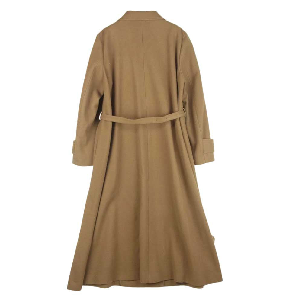 アメリ 19AW 1920730530 BELT FLARE LONG COAT ベルト フレア ロング ウール チェスター コート ブラウン系 S【中古】