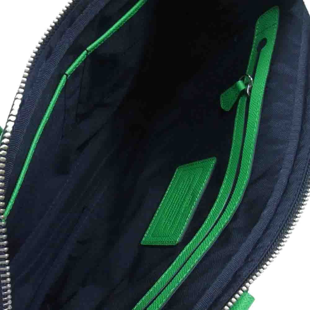 COACH コーチ 71710 ハドソン 5クロス グレインレザー 2WAY ブリーフケース バッグ グリーン系【中古】