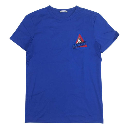 MONCLER モンクレール F10918C74310 刺繍 Tシャツ 半袖 ブルー系 XS【中古】