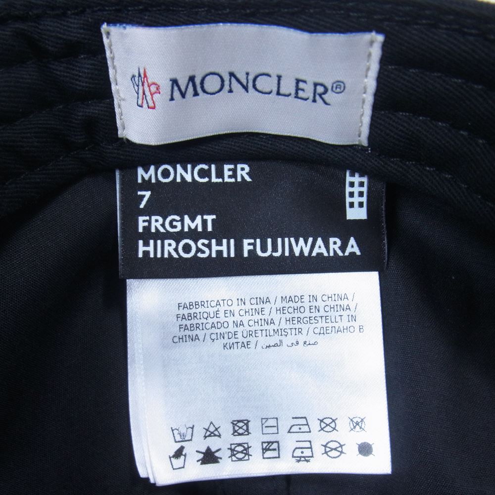MONCLER モンクレール GENIUS ジーニアス × FRAGMENT フラグメント BASEBALL CAP ベースボール キャップ ブラック系【中古】