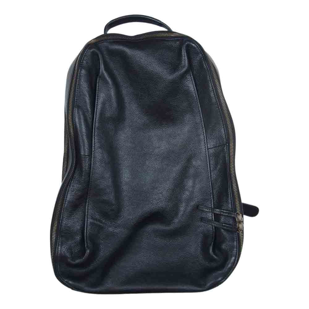 マザーハウス レザー リュック バックパック ブラック系【中古】