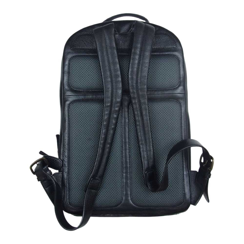 マザーハウス レザー リュック バックパック ブラック系【中古】