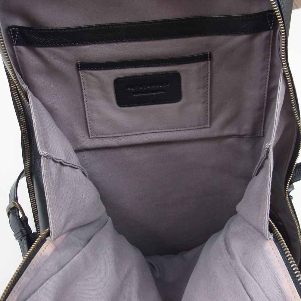 マザーハウス レザー リュック バックパック ブラック系【中古】