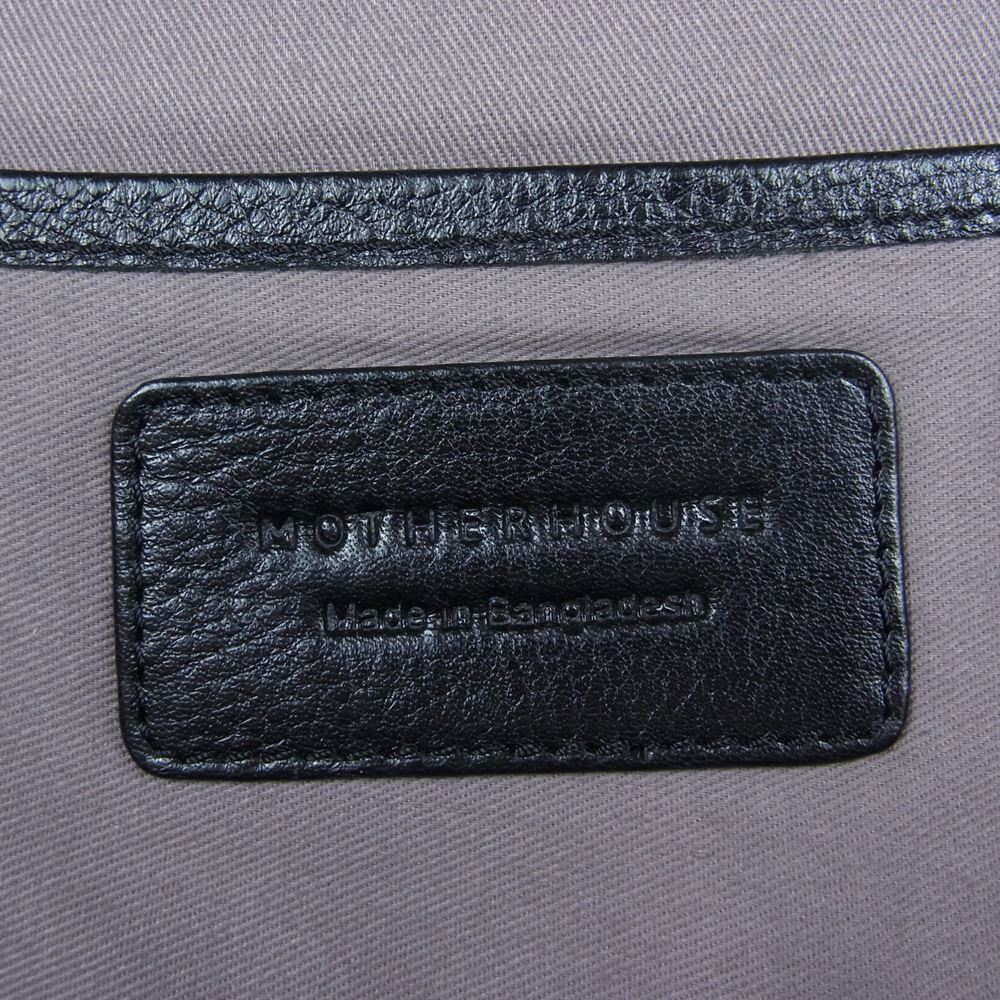 マザーハウス レザー リュック バックパック ブラック系【中古】