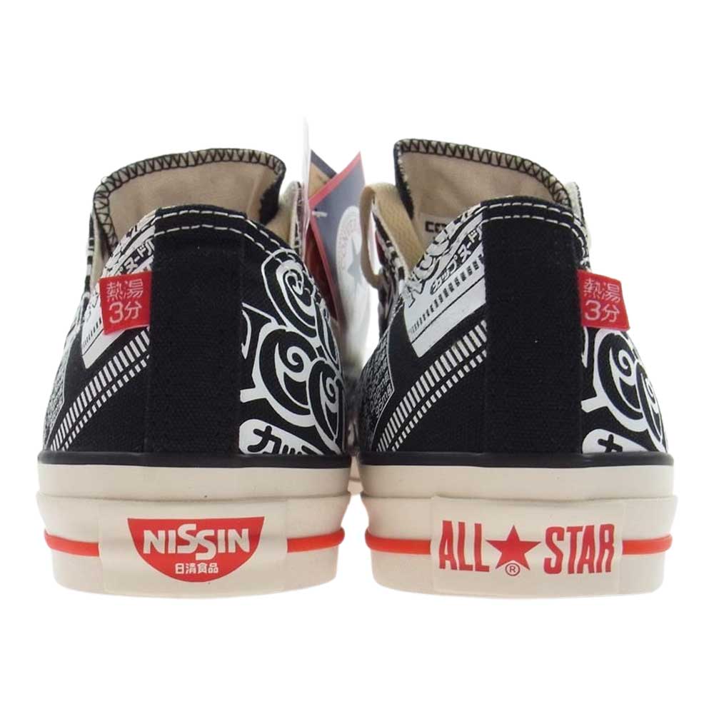 CONVERSE コンバース 1SD272 CUPNOODLE SLIP OX ALL STAR カップヌードル スリップ オールスター ローカット スニーカー ブラック系 オフホワイト系 27.5cm【新古品】【未使用】【中古】
