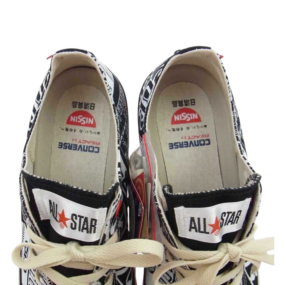 CONVERSE コンバース 1SD272 CUPNOODLE SLIP OX ALL STAR カップヌードル スリップ オールスター ローカット スニーカー ブラック系 オフホワイト系 27.5cm【新古品】【未使用】【中古】