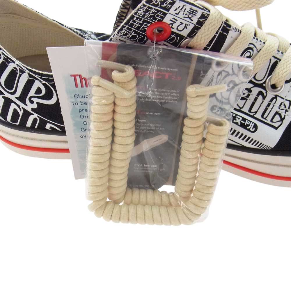 CONVERSE コンバース 1SD272 CUPNOODLE SLIP OX ALL STAR カップヌードル スリップ オールスター ローカット スニーカー ブラック系 オフホワイト系 27.5cm【新古品】【未使用】【中古】