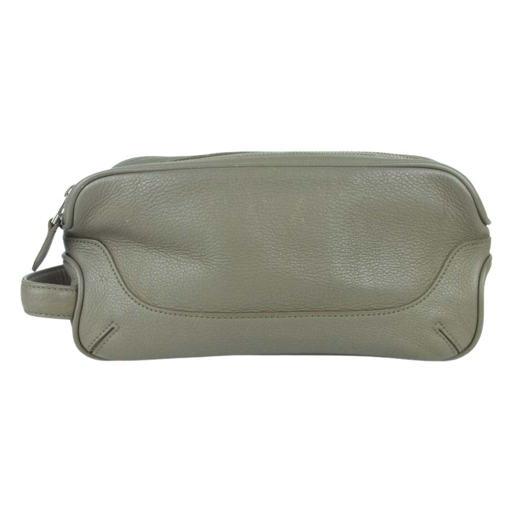 PELLE MORBIDA ペッレモルビダ Maiden Voyage メイデン ヴォヤージュ クラッチバッグ セカンドバッグ トラベルポーチ グレイッシュベージュ系【中古】