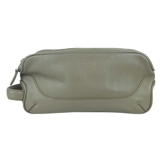 PELLE MORBIDA ペッレモルビダ Maiden Voyage メイデン ヴォヤージュ クラッチバッグ セカンドバッグ トラベルポーチ グレイッシュベージュ系【中古】