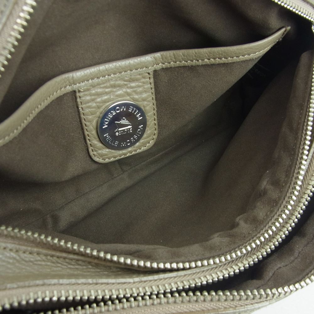 PELLE MORBIDA ペッレモルビダ Maiden Voyage メイデン ヴォヤージュ クラッチバッグ セカンドバッグ トラベルポーチ グレイッシュベージュ系【中古】