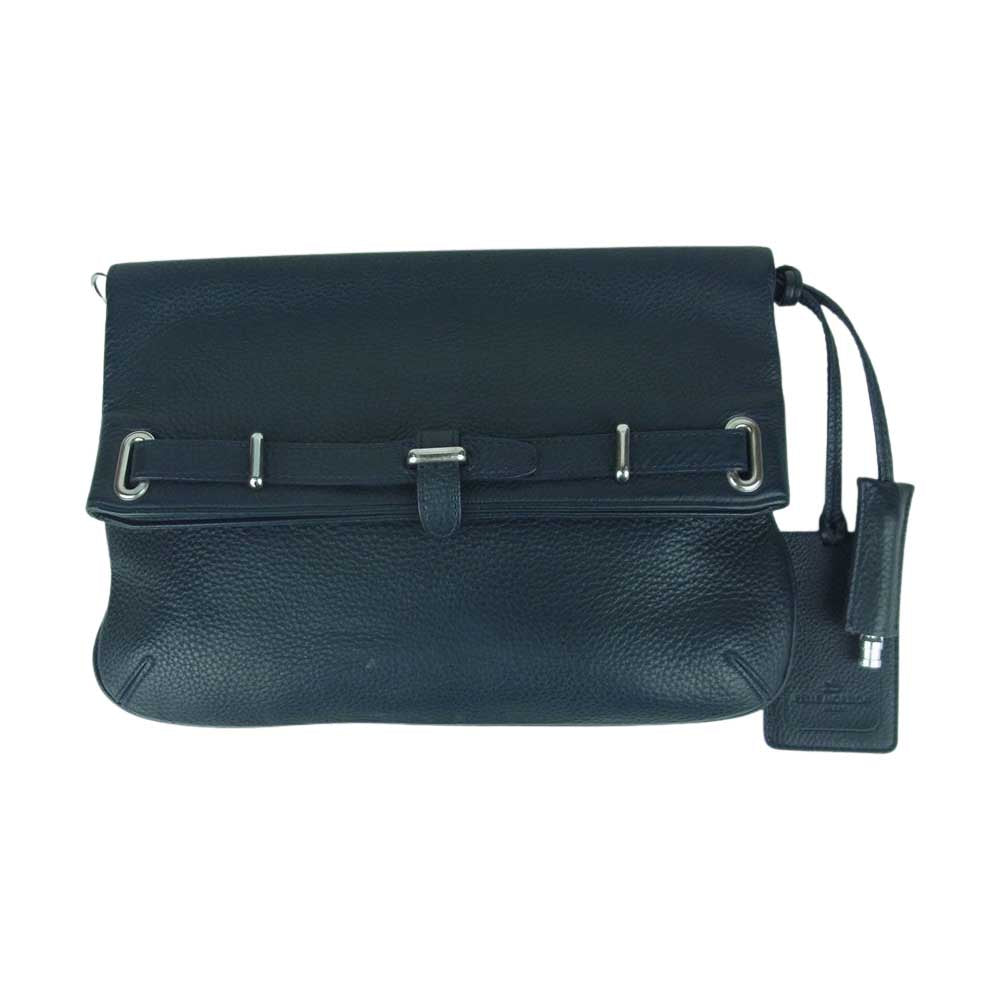 PELLE MORBIDA ペッレモルビダ Maiden Voyage メイデン ヴォヤージュ 2WAY セカンドバッグ クラッチバッグ ダークネイビー系【中古】