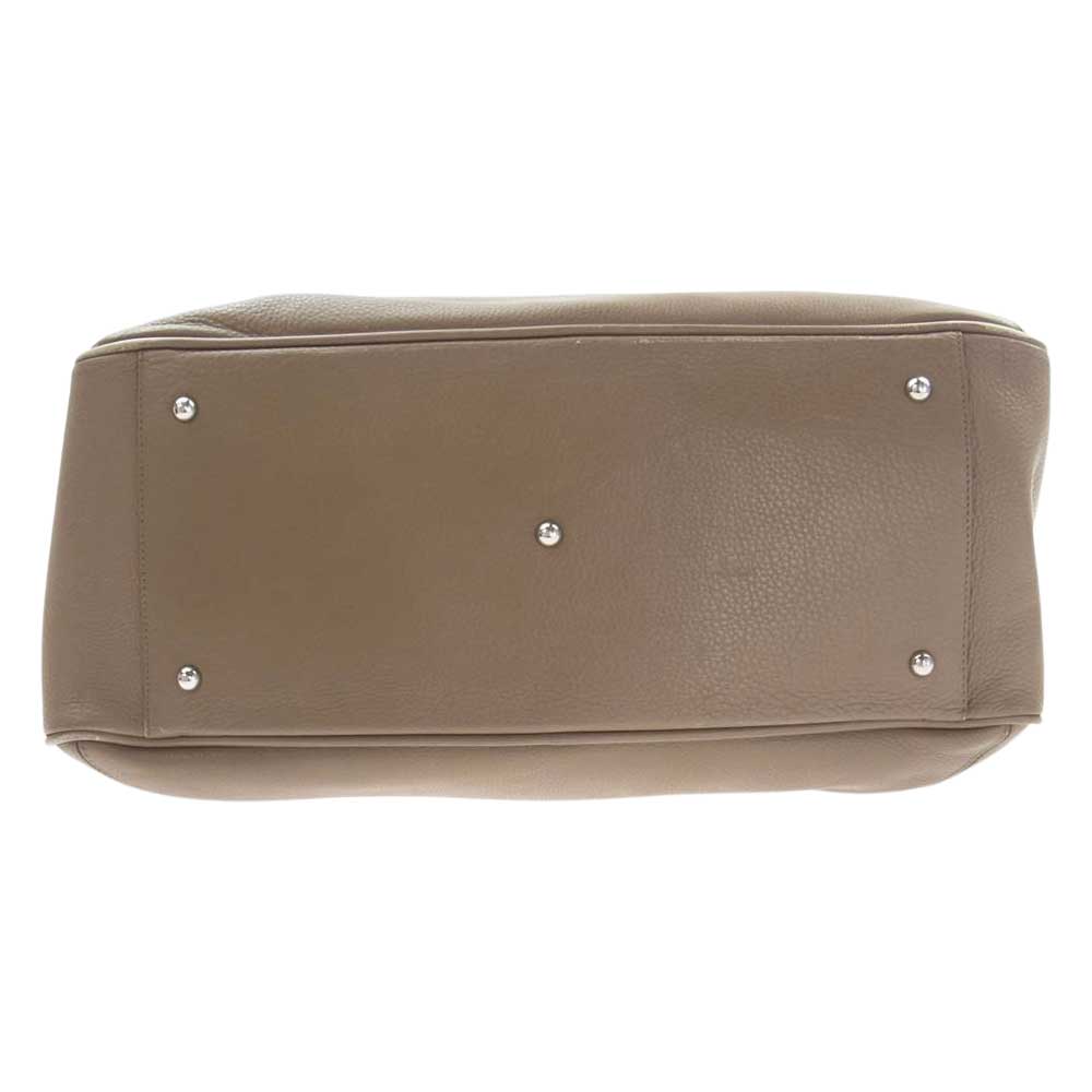 PELLE MORBIDA ペッレモルビダ Maiden Voyage メイデン ヴォヤージュ 被せ付き 2WAY レザー ショルダー ボストン バッグ ベージュ  ライトブラウン系【中古】