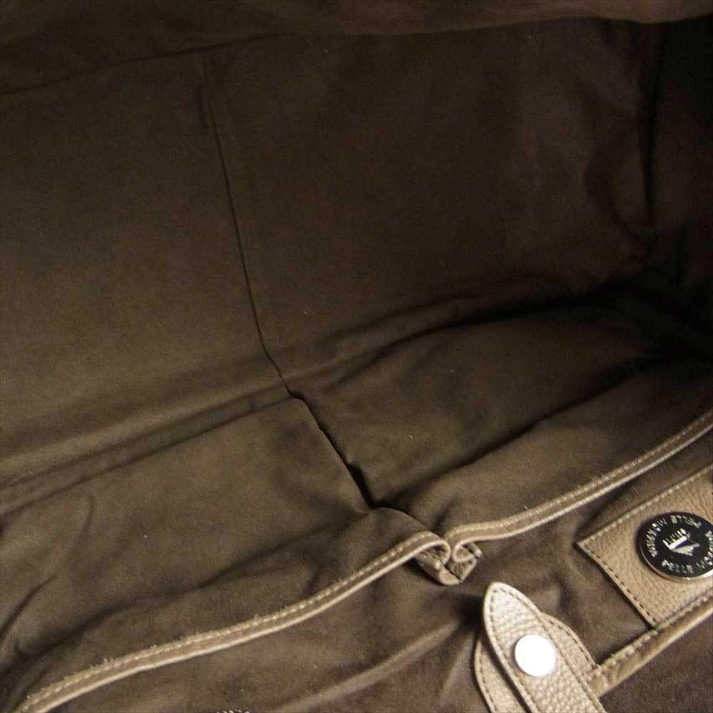 PELLE MORBIDA ペッレモルビダ Maiden Voyage メイデン ヴォヤージュ 被せ付き 2WAY レザー ショルダー ボストン バッグ ベージュ  ライトブラウン系【中古】