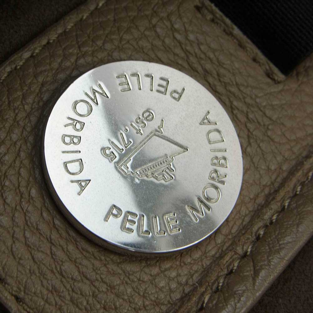 PELLE MORBIDA ペッレモルビダ Maiden Voyage メイデン ヴォヤージュ 被せ付き 2WAY レザー ショルダー ボストン バッグ ベージュ  ライトブラウン系【中古】