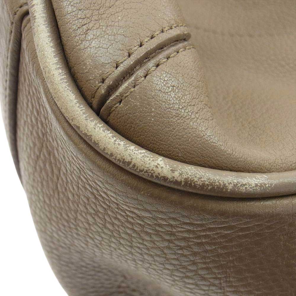 PELLE MORBIDA ペッレモルビダ Maiden Voyage メイデン ヴォヤージュ 被せ付き 2WAY レザー ショルダー ボストン バッグ ベージュ  ライトブラウン系【中古】