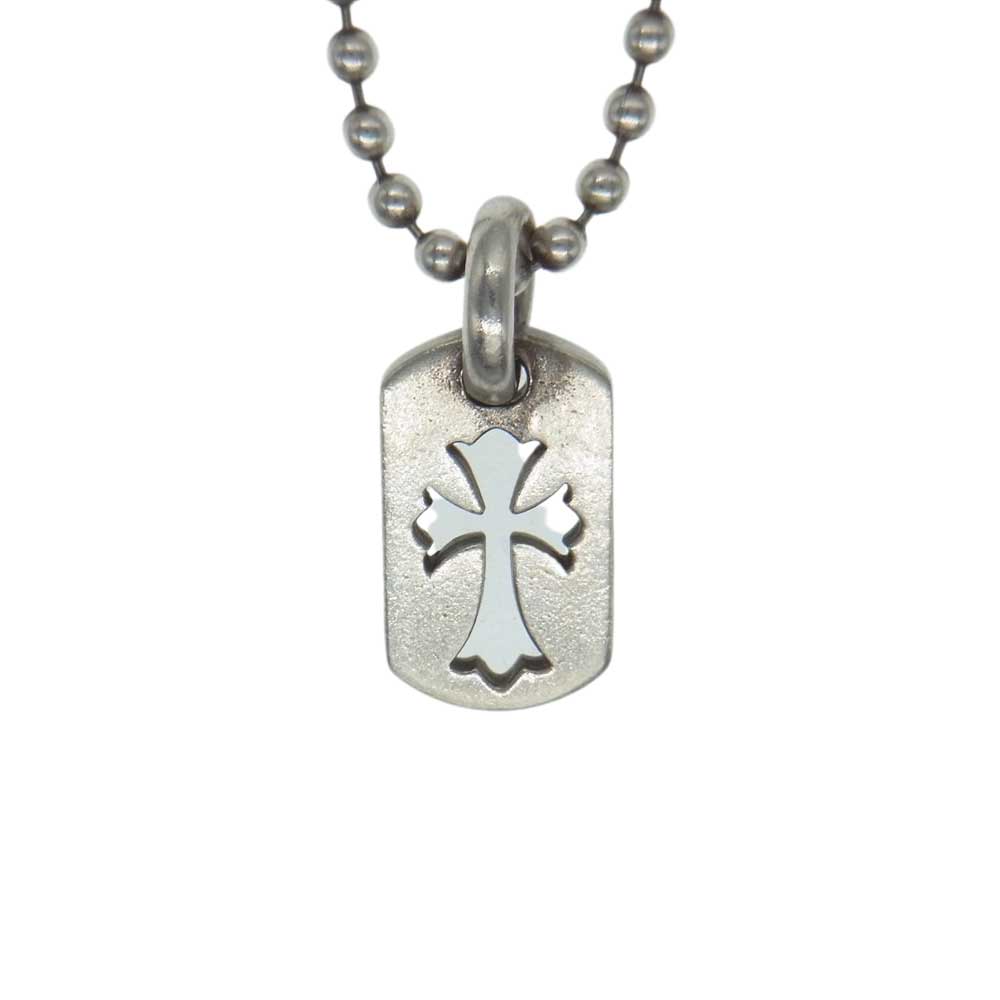 CHROME HEARTS クロムハーツ（原本無） タイニー カットアウト クロス ドッグタグ シルバー系【中古】