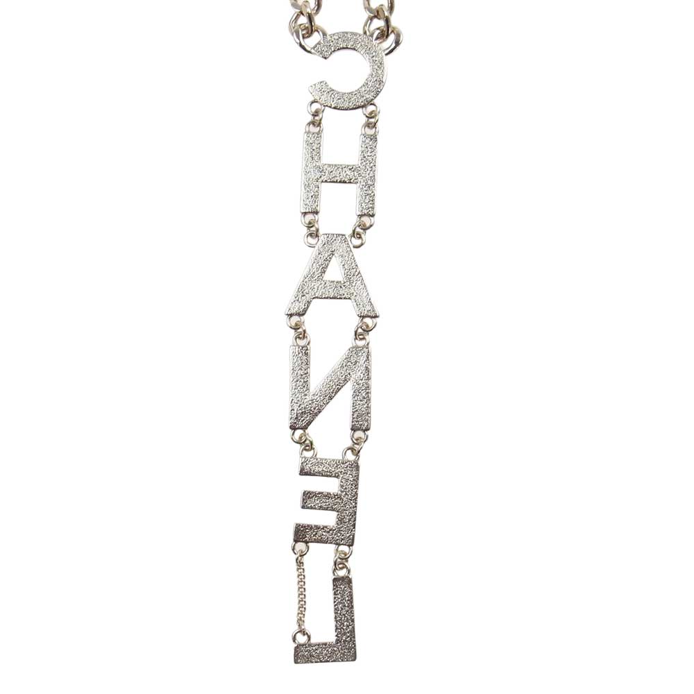 CHANEL シャネル A22 S ロゴ ココマーク チェーン ネックレス シルバー系【中古】