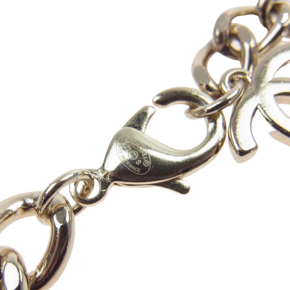 CHANEL シャネル A22 S ロゴ ココマーク チェーン ネックレス シルバー系【中古】