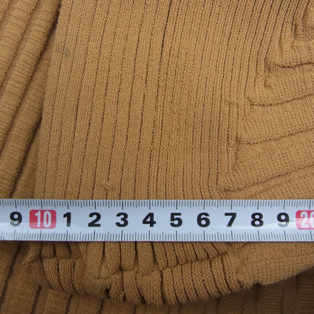 ISSEY MIYAKE イッセイミヤケ IM23KN251 リブ グロウ ハイネック ニット ベージュ系 イエロー系 2【美品】【中古】