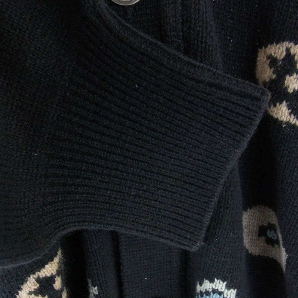 HERMES エルメス 国内正規品 カシミア100% オールド カーディガン ダークネイビー系 XL【中古】