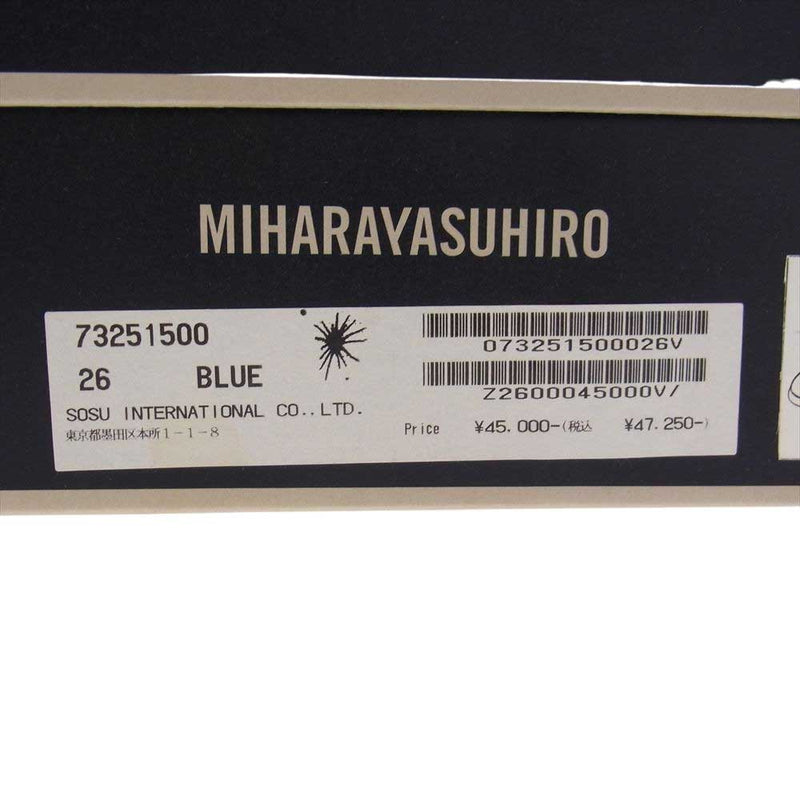 MIHARA YASUHIRO ミハラヤスヒロ 73251500 ペイントカラー シューズ インディゴブルー系 26.0cm【中古】