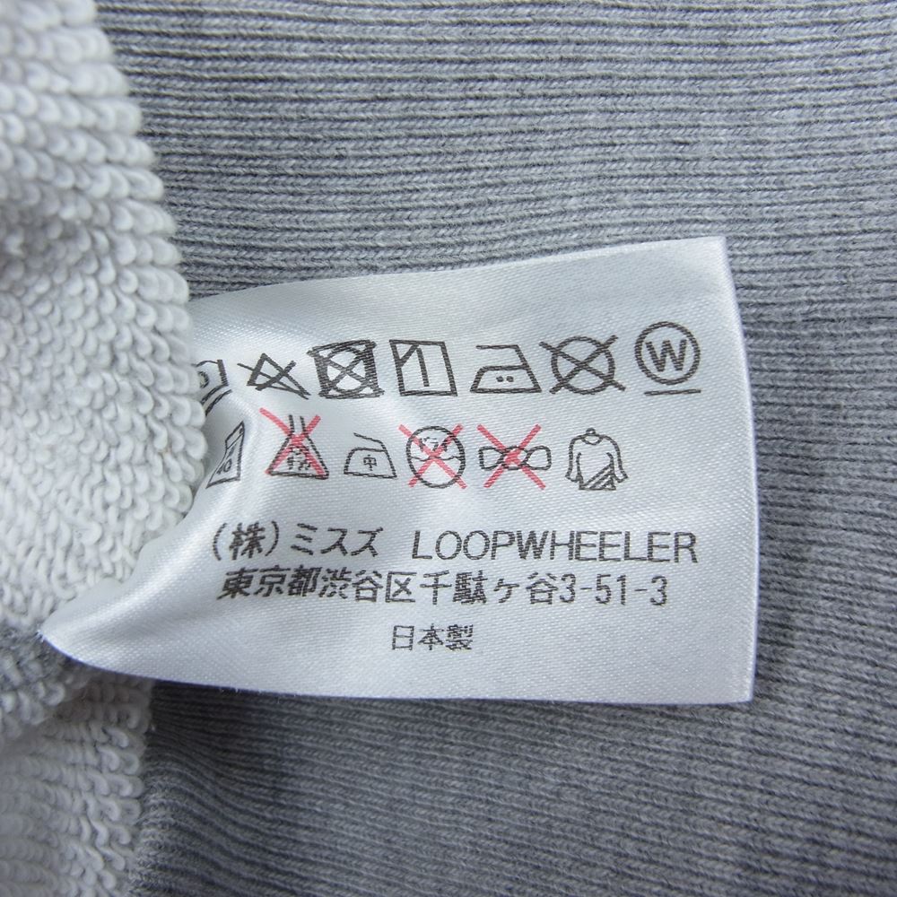 LOOPWHEELER ループウィラー ジップ スウェット パーカー  グレー系 S【中古】