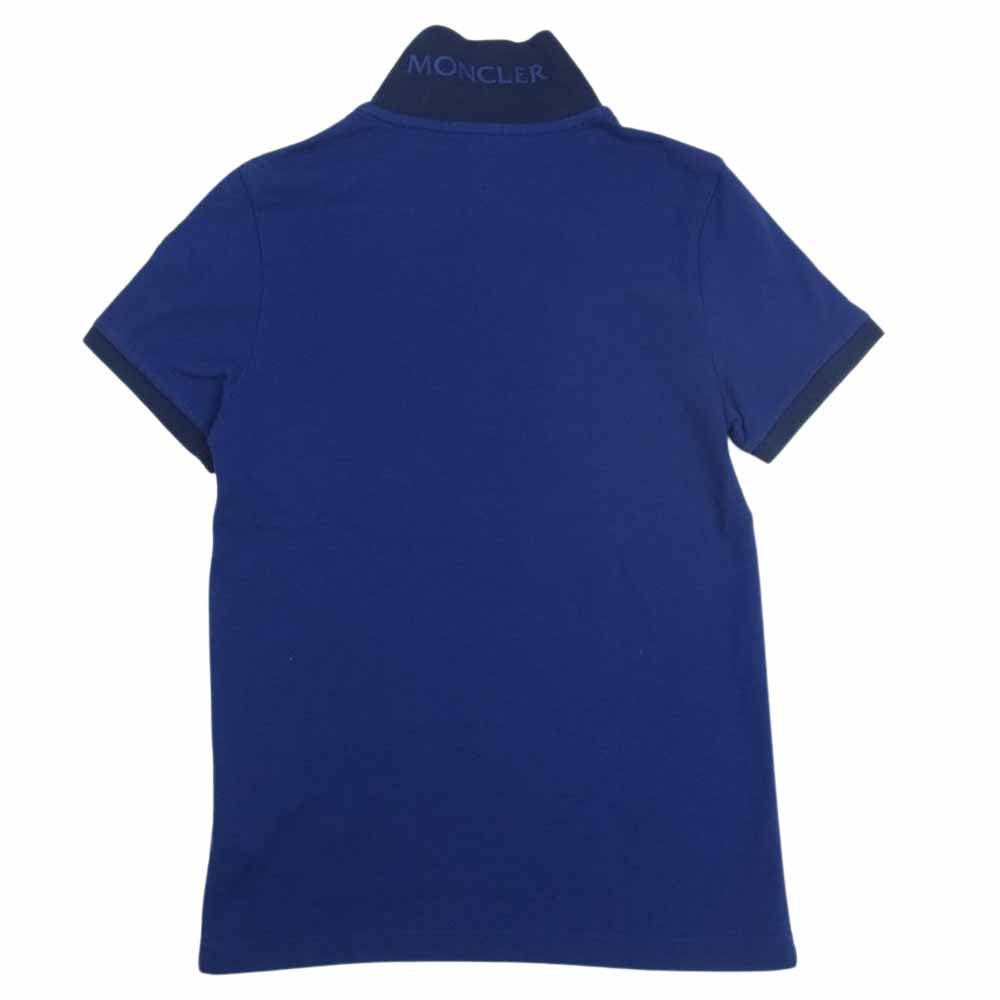 MONCLER モンクレール MAGLIA POLO MANICA CORTA ポロ シャツ 半袖 パープル ネイビー系 XS【中古】