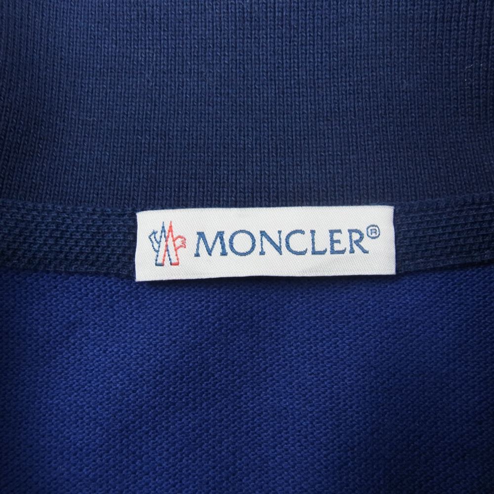 MONCLER モンクレール MAGLIA POLO MANICA CORTA ポロ シャツ 半袖 パープル ネイビー系 XS【中古】