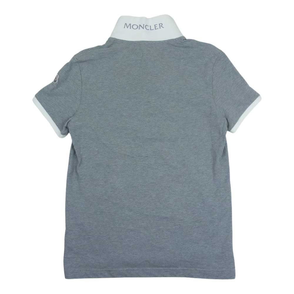 MONCLER モンクレール MAGLIA POLO MANICA CORTA ポロ シャツ 半袖 グレー グレー系 S【中古】