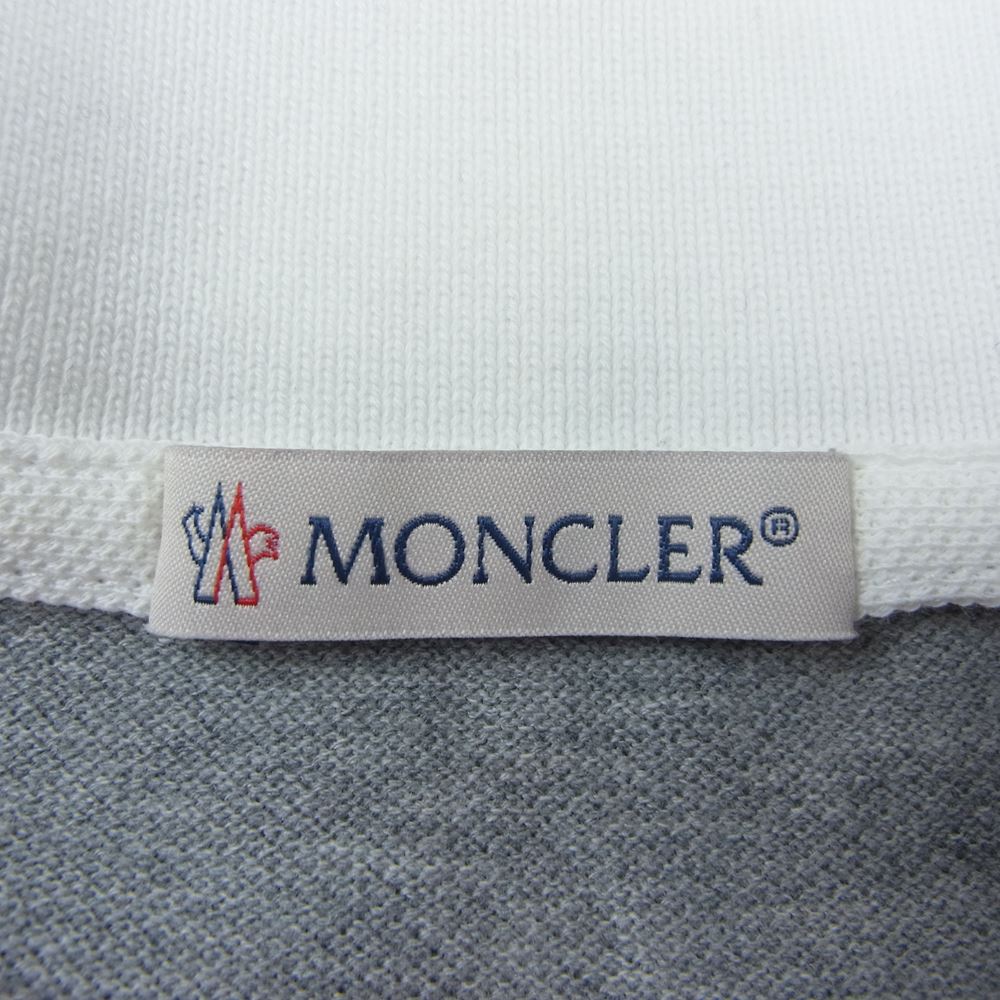 MONCLER モンクレール MAGLIA POLO MANICA CORTA ポロ シャツ 半袖 グレー グレー系 S【中古】
