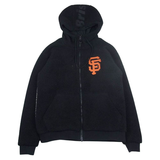 F.C.R.B. エフシーアールビー 21AW FCRB-212026  BRISTOL MLB TOUR BOA FLEECE BIG STAR HOODIE エフシー レアル ブリストル ボアフリース ビッグスターフーディ  ブラック系 S【中古】