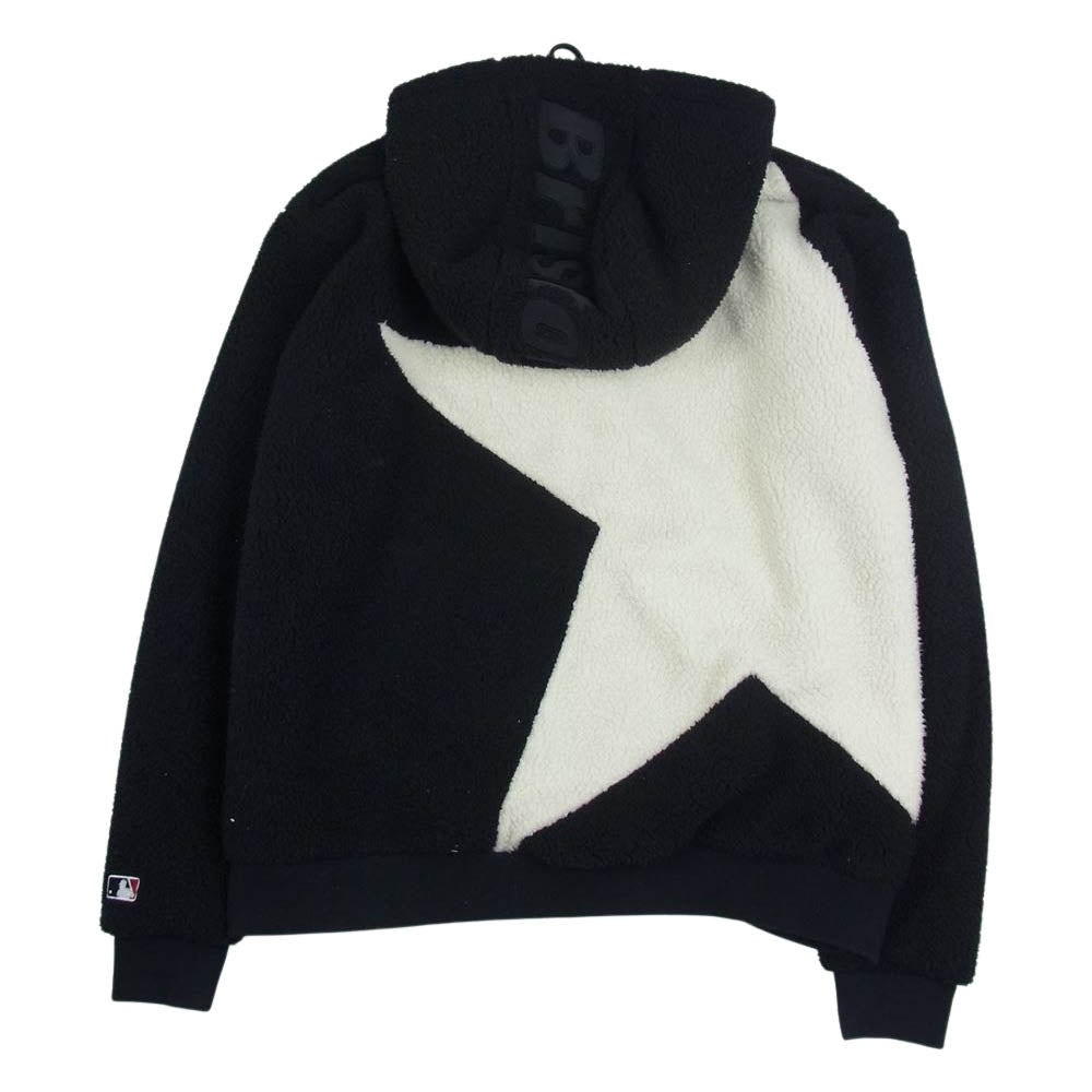 F.C.R.B. エフシーアールビー 21AW FCRB-212026  BRISTOL MLB TOUR BOA FLEECE BIG STAR HOODIE エフシー レアル ブリストル ボアフリース ビッグスターフーディ  ブラック系 S【中古】