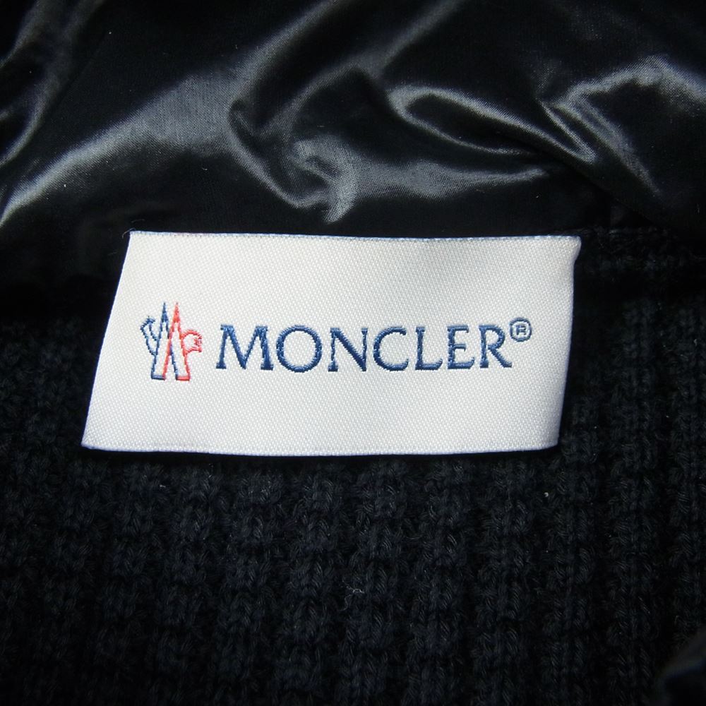 MONCLER モンクレール CARDIGAN TRICOT ニット切替 ダウン ジャケット ブラック系 M【中古】