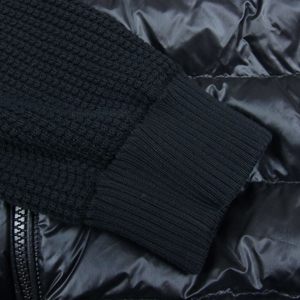 MONCLER モンクレール CARDIGAN TRICOT ニット切替 ダウン ジャケット ブラック系 M【中古】