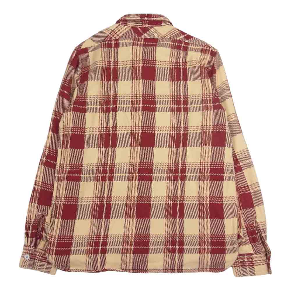 FULLCOUNT フルカウント Original Check Nel Shirts Walsh フランネル チェック シャツ エンジ系 38【中古】