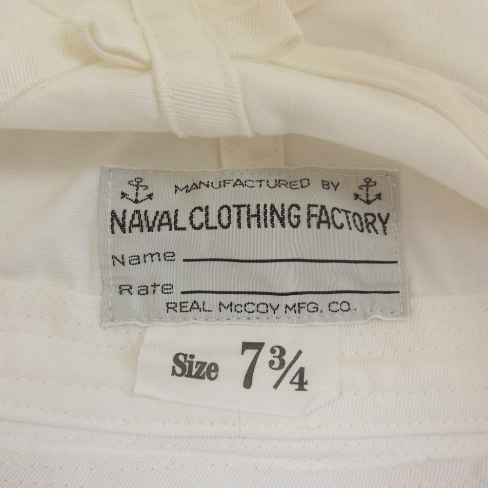The REAL McCOY'S ザリアルマッコイズ naval clothing factory U.S.N. セーラー ハット 帽子 ホワイト系 7 3/4【美品】【中古】