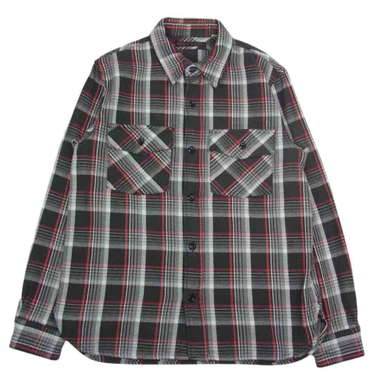 FULLCOUNT フルカウント 4004 ORIGINAL CHECK NEL SHIRTS FELDER ヘビーウェイト フランネル チェック シャツ グレー系 38【美品】【中古】