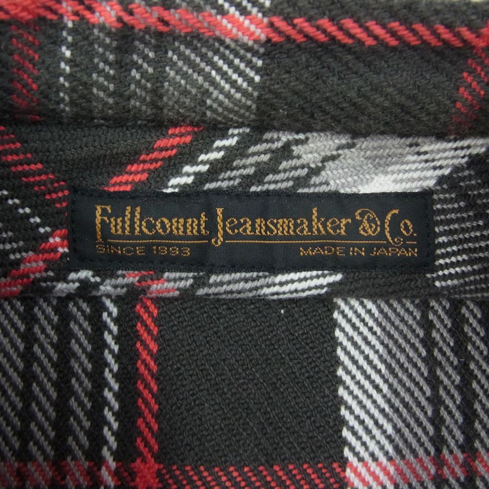 FULLCOUNT フルカウント 4004 ORIGINAL CHECK NEL SHIRTS FELDER ヘビーウェイト フランネル チェック シャツ グレー系 38【美品】【中古】